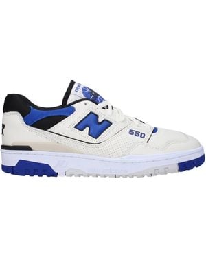 New Balance Trainers 550 Uomo Pelle Bianco/Blu - Blue