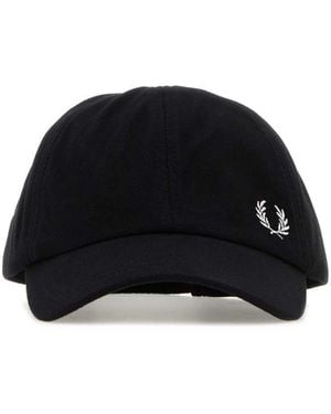 Fred Perry Piquet Baseball Cap - Black