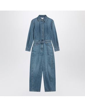 デニム・ジーパン GIVENCHY LIGHT BLUE DENIM JUMPSUIT Givenchy Jumpsuits and rompers for Women | Online Sale up to