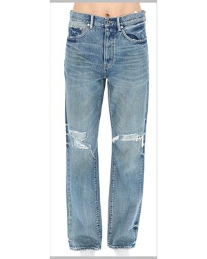 Purple Brand Distressed Straight-Leg Jeans - Blue