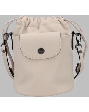 Longchamp 100% Leather Crossbody Bag, Made - Natural
