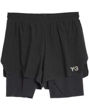 Y-3 M Run+Tigh SS25 Shorts - Schwarz