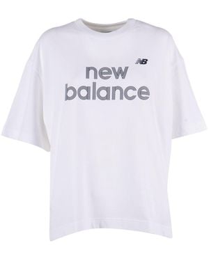 New Balance Jersey Graphic T Shirt - White