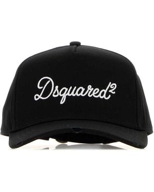 DSquared² Dsquared Cotton Baseball Cap - Black