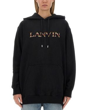 Lanvin Logo Sweatshirt For - Black