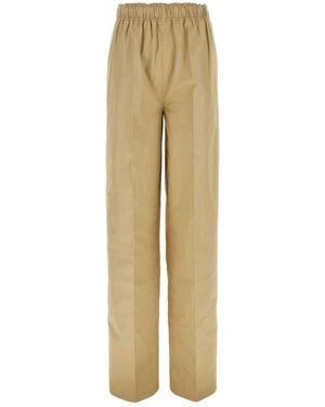 Prada Cotton Wide-Leg Pant - Natural