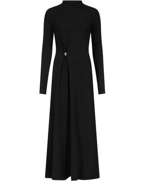 Loulou de Saison Lucero Draped Knit Dress - Black