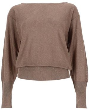 Herno Sequined Shirt - Brown