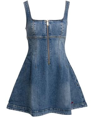 Self-Portrait Ausgestelltes Jeanskleid von - Blau