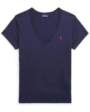 Ralph Lauren Gebreid T-shirt - Blauw