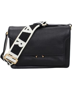Marni Schoudertassen Trunk Vrouwen Leer Zwart