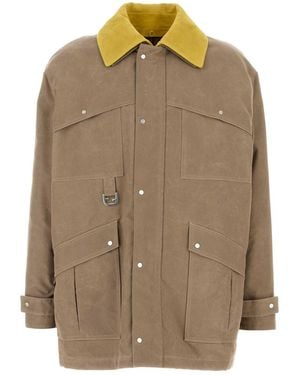 Fendi Cappuccino Canvas Coat - Brown