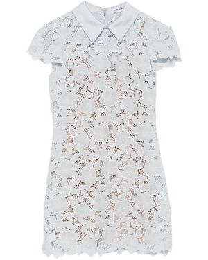 Self-Portrait Floral Lace Dress - White