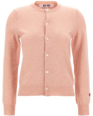 COMME DES GARÇONS PLAY Comme Des Garçons Gioca A Cardigan "Small Heart" - Rosa