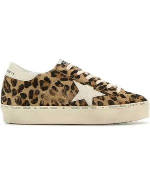 スニーカー Golden  Deluxe Brand Printed Calf Hair Hi Star Sneakers Golden Goose Sneakers Hi Star White Leather-Cow Pony-Ice