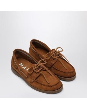 Manebí Suede Boat Shoes - Brown