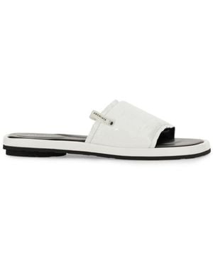 Premiata Slide Sandal With Lamb Leather Upper - White