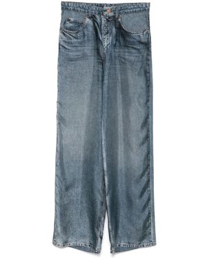 Pierre Louis Mascia Bedruckte Seidenhose von - Blau