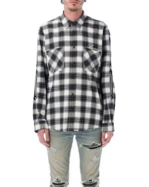 Amiri Bones Flannes Shirt - Blue