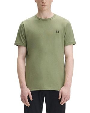 Fred Perry T Shirt Ringer - Green