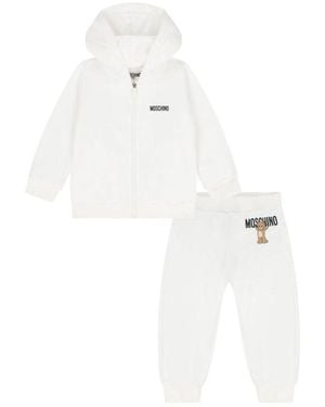 Moschino Jumpsuit With "Bear" Logo - White