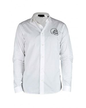 Philipp Plein Cut Ls Skull Shirt - Grey
