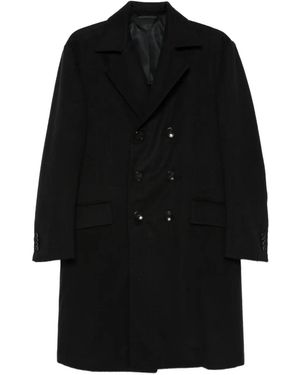 Kiton Abrigo Con Doble Botonadura - Negro