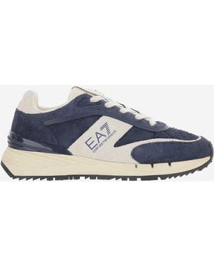 EA7 Suede Sneakers Leather - Blue