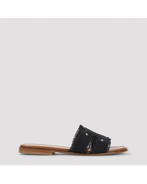 Celine Triomphe Mule mit Fransen - Schwarz