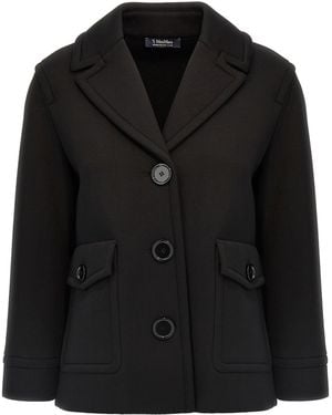 Max Mara 'Estroso' Mantel - Schwarz