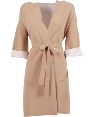 Kangra Cashmere Spolverino 2 Colori Con Cintura - Natur