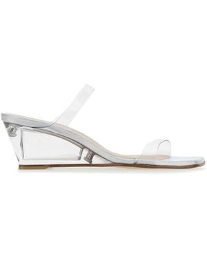 Stuart Weitzman Transparenter PVC Lucite Aleena Maultiere - Weiß