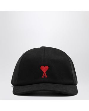 Ami Paris Baseball Cap With Logo - Black