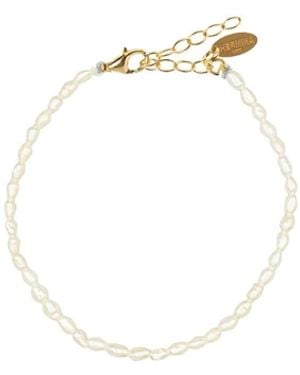 Hermina Athens Hermina Athene Oval Pearl -armband - Wit