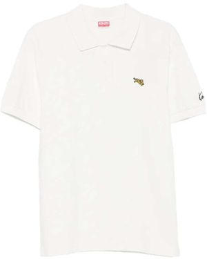 KENZO Poloshirt Met Tijgerpatch - Wit