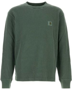 Carhartt Cotton L/Vista Waffle T Shirt - Green