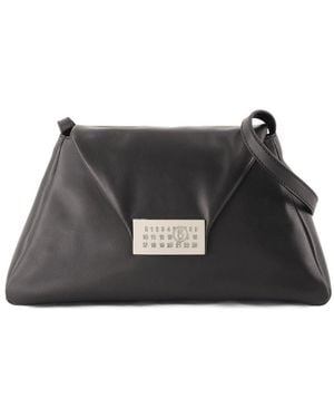 MM6 by Maison Martin Margiela Numérico Medium Soft Crossbody Leather Black - Negro