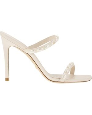 Stuart Weitzman Pearlita Sandal With Pearls - White