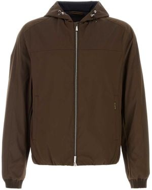 Moorer Bomber Cappuccio - Brown
