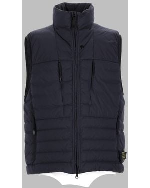 Stone Island Seamless Tunnel Nylon Blend Vest - Blue