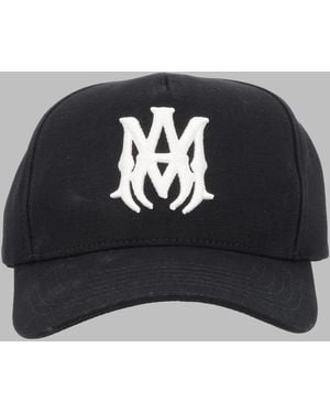 Amiri Cotton Baseball Cap With Embroidered Logo - Black