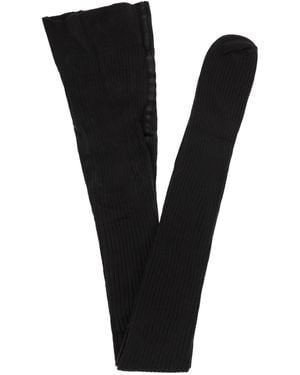 Max Mara Zavorra Ribbed Cotton Tights - Black