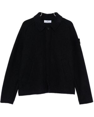 Stone Island Wool Cardigan - Black