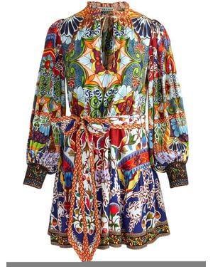 Alice + Olivia Sadie Printed Mini Dress - Multicolour