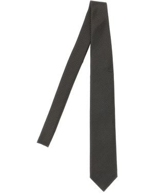 Brioni Jacquard Tie - Zwart