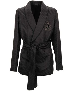 Dolce & Gabbana Jacquard-Smokingjacke - Schwarz