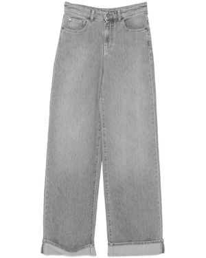 Emporio Armani Wide Leg Denim Jeans - Grey