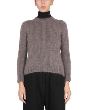 Raf Simons Mohair Crewneck Jumper - Grey