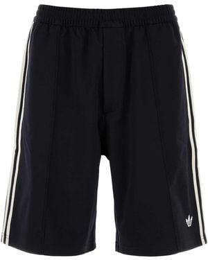 adidas Black Stretch Twill X Wales Bonner Bermuda Shorts - Blue