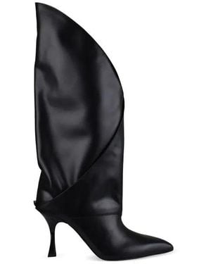 Balmain Twist-Stiefel mit Absatz - Schwarz